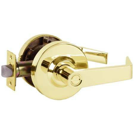 ARROW Grade 2 Cylindrical Lock, Privacy Function, Non-keyed, Rigid Sierra Lever, 3-11/32-in Rose Diameter,  MLX02-SR-03